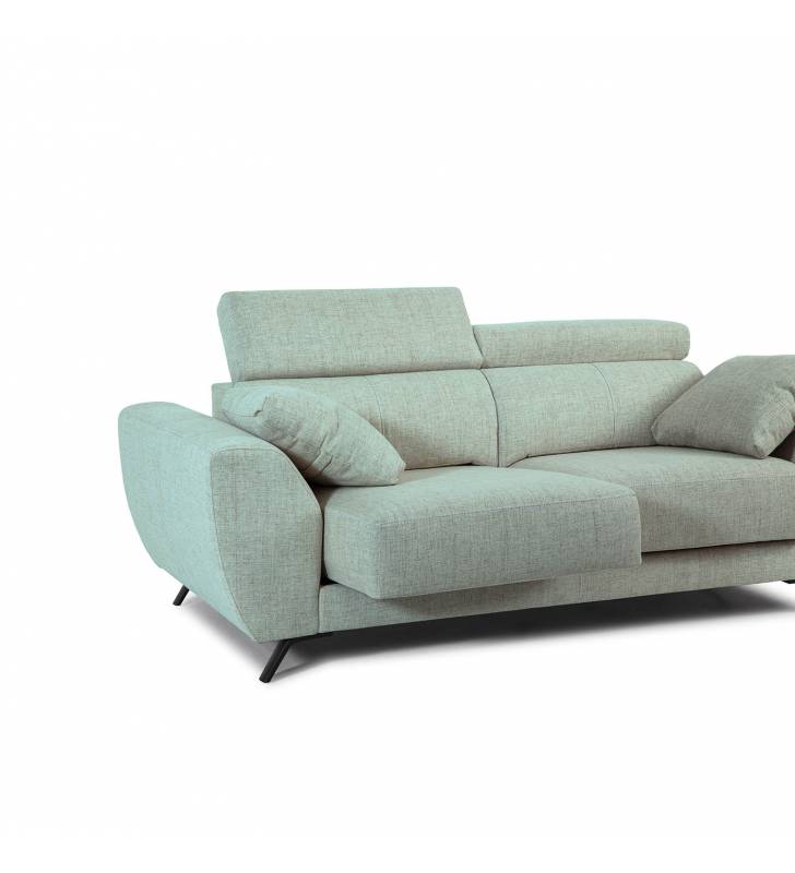 Sofa de 3 Plazas Cerdenya tapizado en tela Aura Sky TopMueble 3