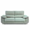 Sofa de 3 Plazas Alaska tapizado en tela Aura Sky  TopMueble