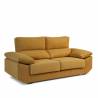 Sofa de 3 Plazas Alaska tapizado en tela Aura Mostaza TopMueble