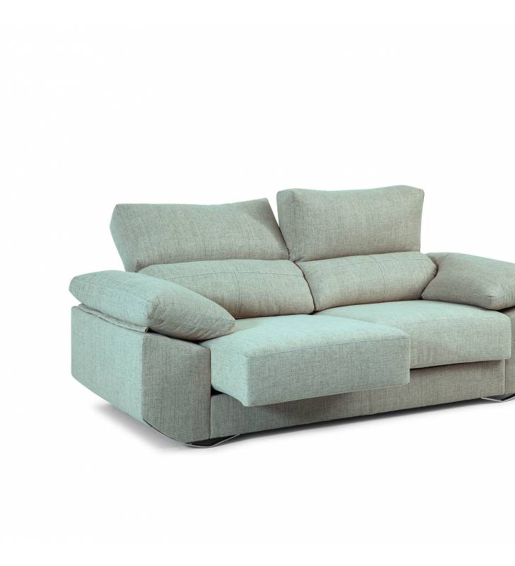 Sofa de 3 Plazas Alaska tapizado en tela Aura Sky  TopMueble 3