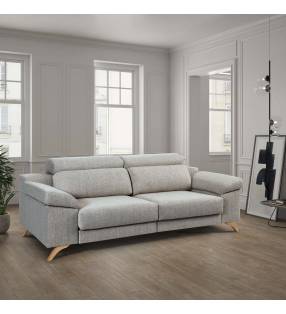 Sofa de 2 Plazas Michigan tapizado en tela Aura Plata TopMueble 6