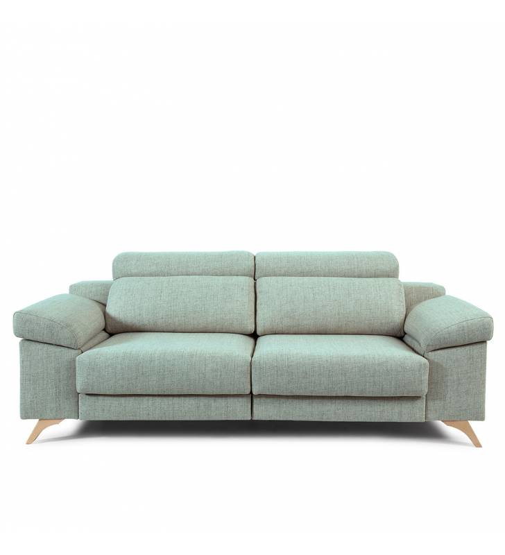 Sofá de 3 Plazas Michigan tapizado en tela Aura Sky TopMueble 2
