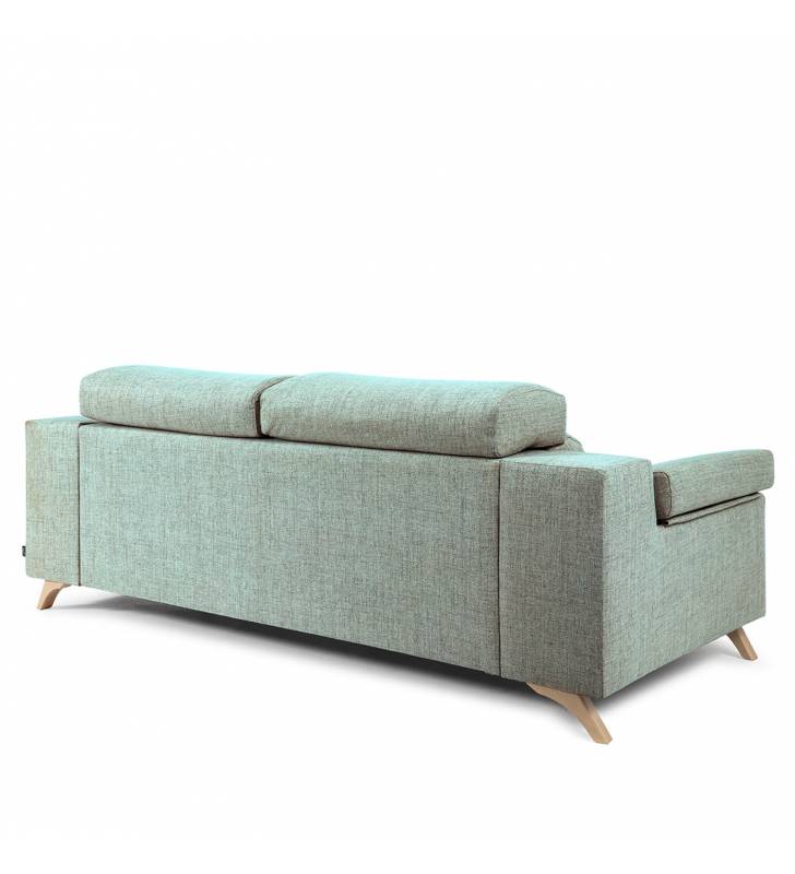 Sofá de 3 Plazas Michigan tapizado en tela Aura Sky TopMueble 5