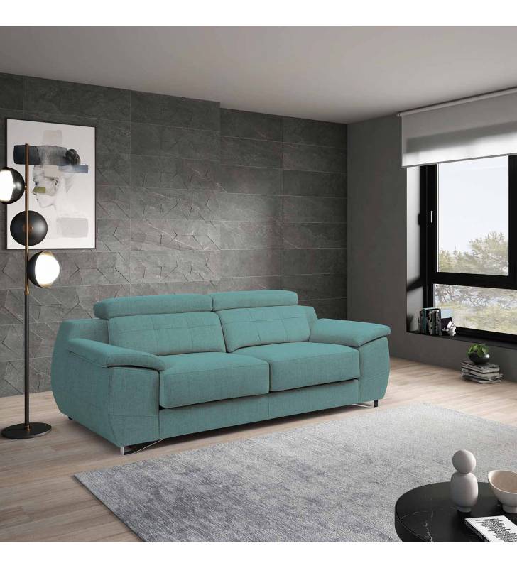 Sofá de 2 Plazas Castellón tapizado en tela Bronx Agave TopMueble 6