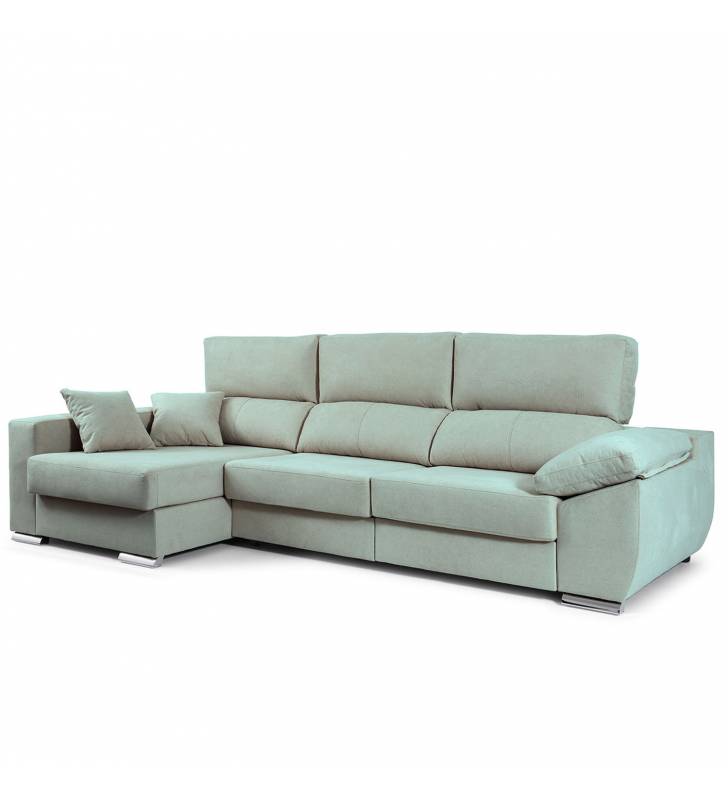Sofá Chaise Longue Kabul Izquierda tela Aura Sky TopMueble
