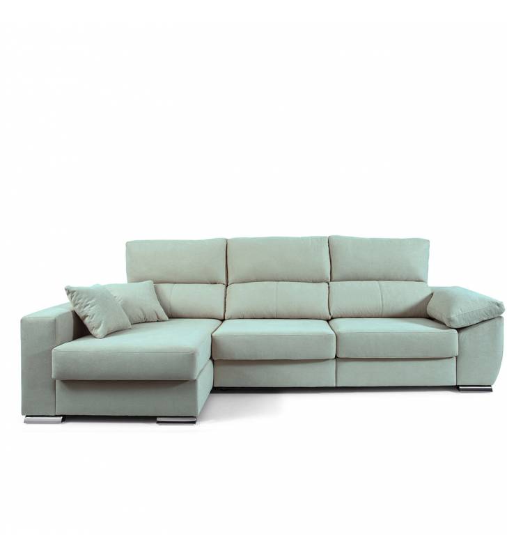 Sofá Chaise Longue Kabul Izquierda tela Aura Sky TopMueble 2