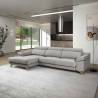 Sofá Chaise Longue Michigan Izquierda Aura Plata TopMueble 6