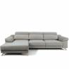 Sofá Chaise Longue Michigan Izquierda Aura Plata TopMueble 2