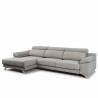 Sofá Chaise Longue Michigan Izquierda Aura Plata TopMueble