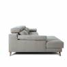 Sofá Chaise Longue Michigan Izquierda Aura Plata TopMueble 4