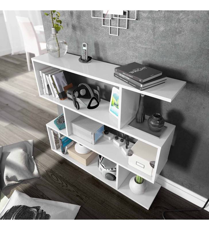 Estantería Alba 3H color Blanco/roble Topmueble 3