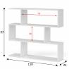 Estantería Alba 3H color Blanco/roble Topmueble 4