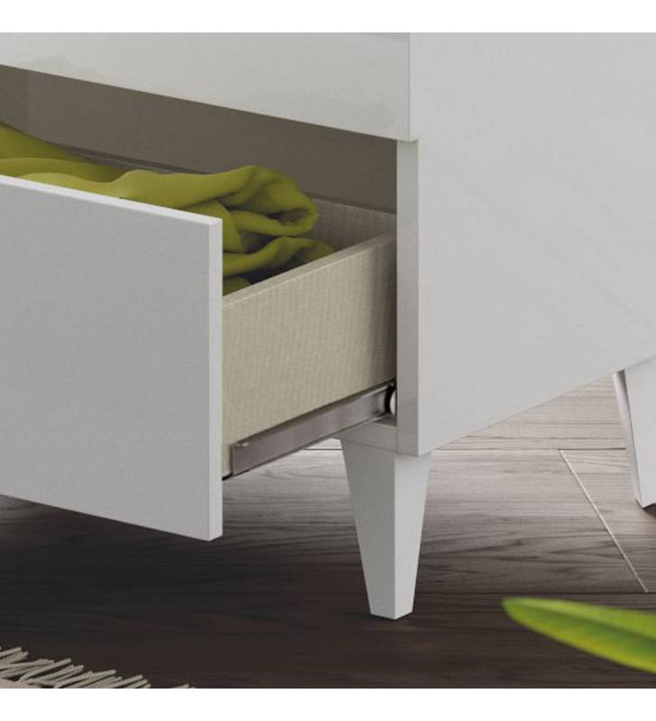 Mesita de noche Valeria Blanco brillo Topmueble 2