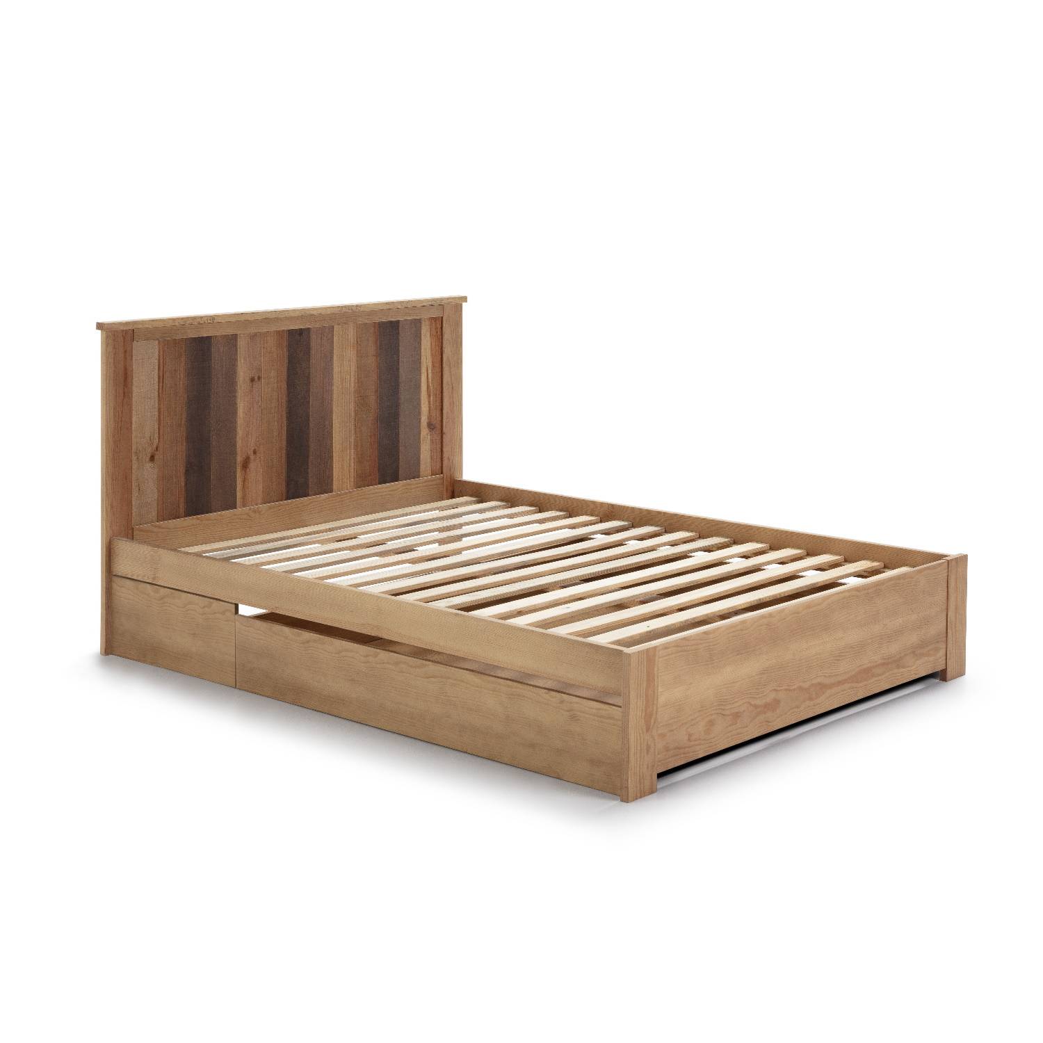 Estructura de cama de 160x200 cm fabricada en metal y madera