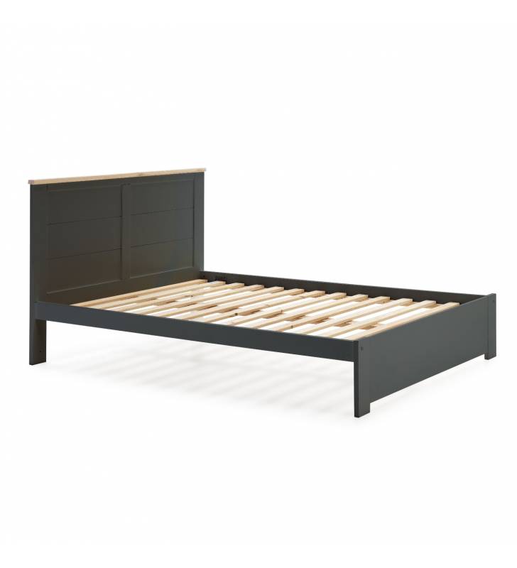 Cama con somier Gris Alaska Top Mueble