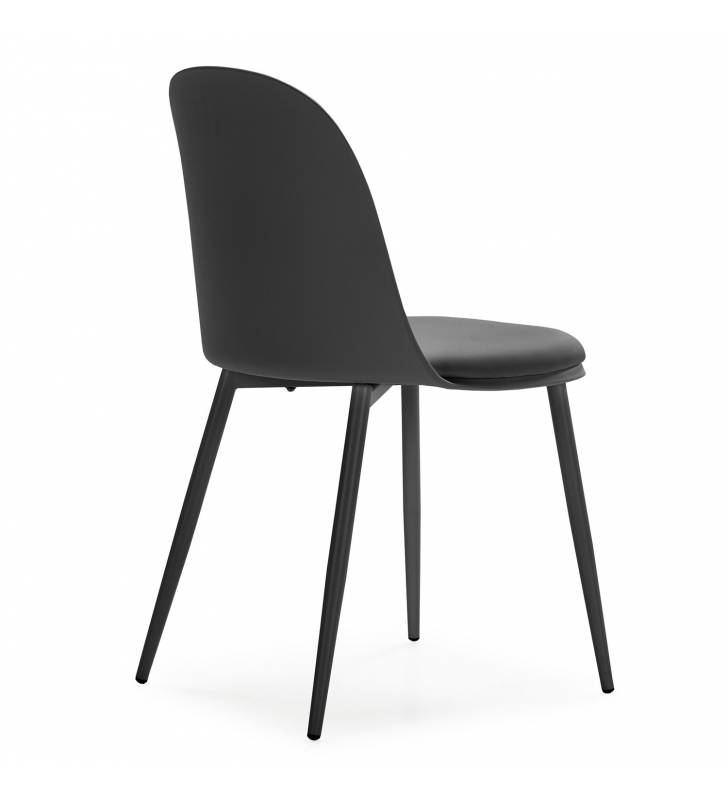 Silla Maseru pack de 4 negro Topmueble 4