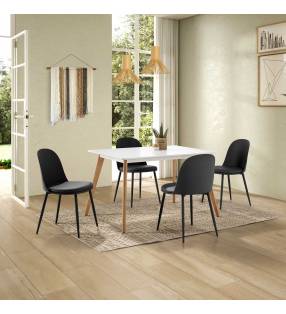 Silla Maseru pack de 4 negro Topmueble 5