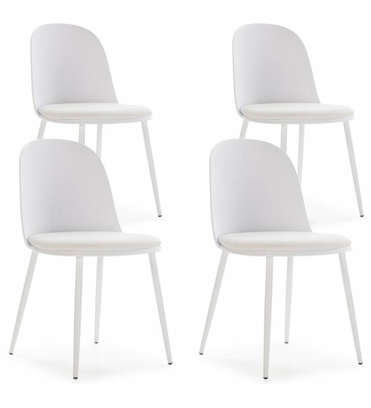 Silla Maseru pack de 4 blanco Topmueble 1