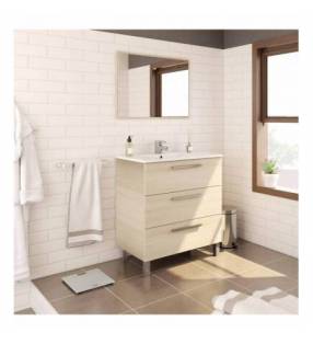 Mueble Baño Andie 3c 80cm Roble con espejo Topmueble