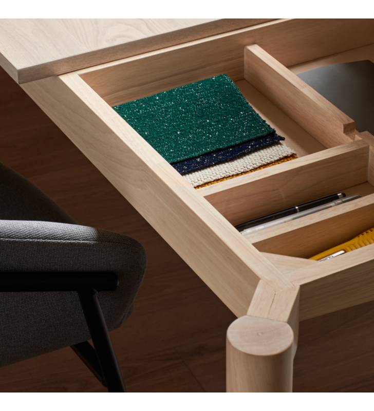 Escritorio Atlas Natural Claro/Negro Topmueble 5