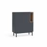Mueble Auxiliar Gris Antracita Corvo 3P3C Top Mueble