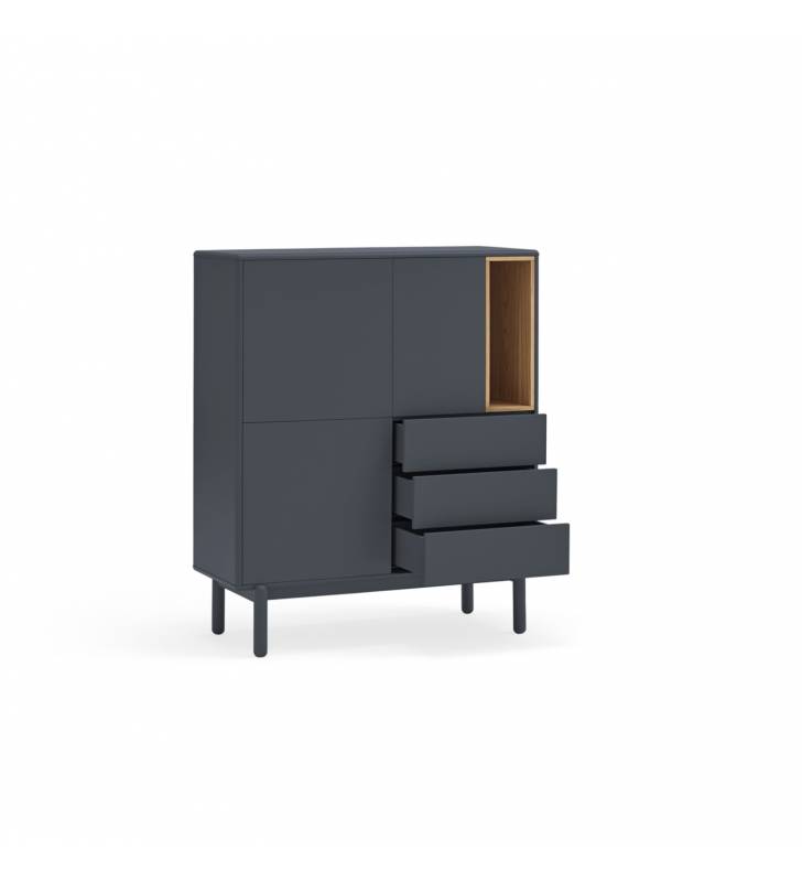 Mueble Auxiliar Gris Antracita Corvo 3P3C Top Mueble 2
