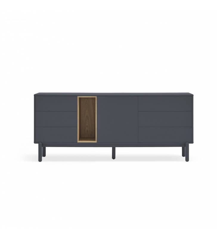 Aparador Gris Antracita 180 cm Corvo 1P6C Top Mueble 3