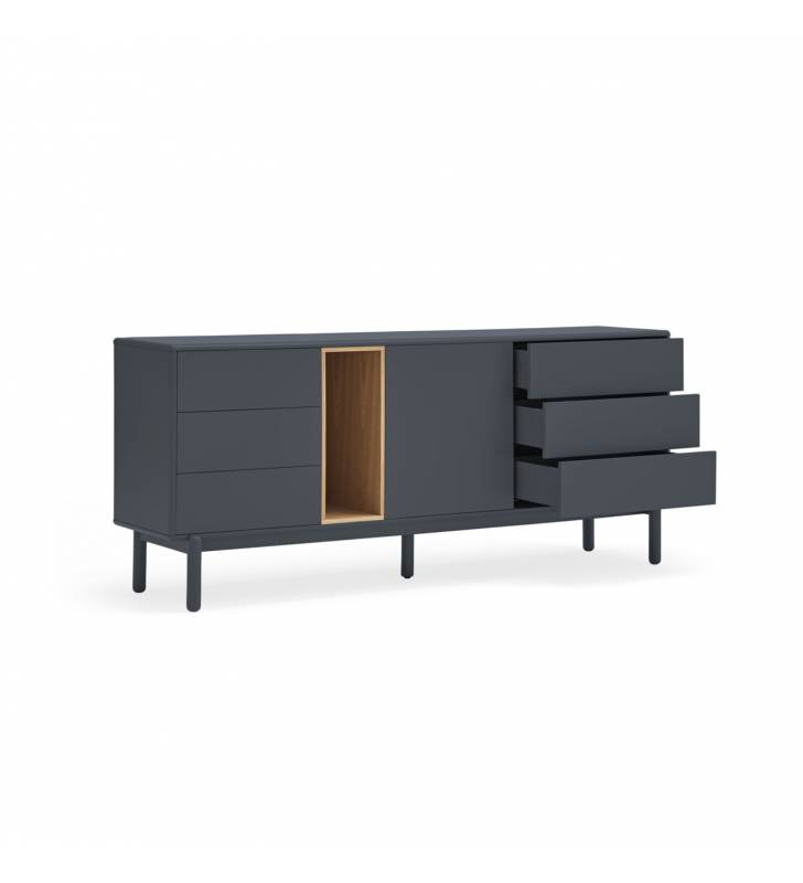 Aparador Gris Antracita 180 cm Corvo 1P6C Top Mueble 2