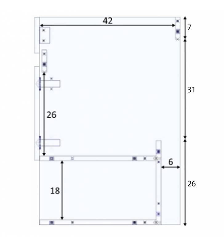 Mueble Baño Qatar 80cm 2p con espejo Topmueble 4
