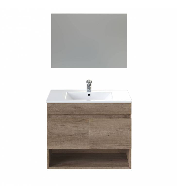 Mueble Baño Qatar 80cm 2p con espejo Topmueble 2