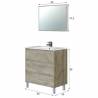 Pack Mueble de Baño Deva 3c con espejo, lavabo Alaska 4