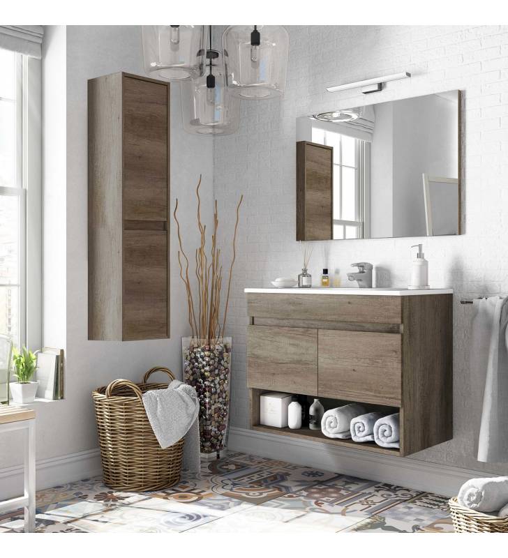 Mueble Baño Qatar 80cm 2p con espejo Topmueble 8