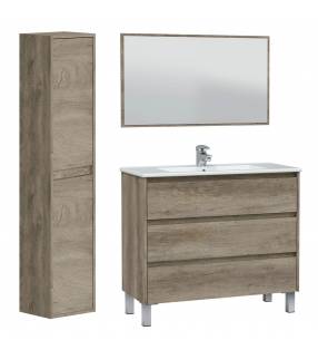 Pack mueble banyo Deva 3C con espejo y lavabo 1