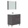 Mueble Baño Aroa color gris ceniza con espejo Topmueble