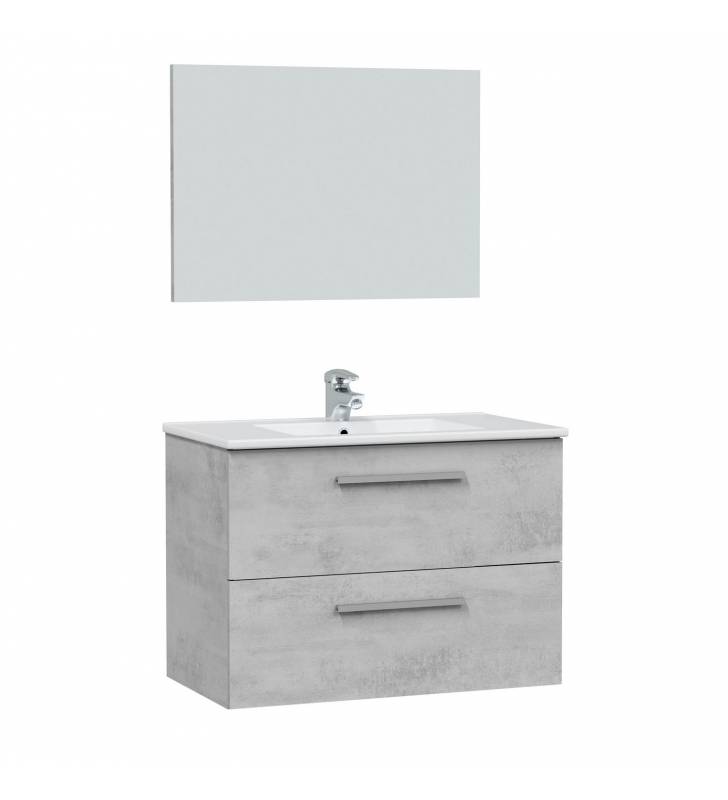 Pack Mueble de Baño Alena 2c Cemento/Blanco Topmueble 3