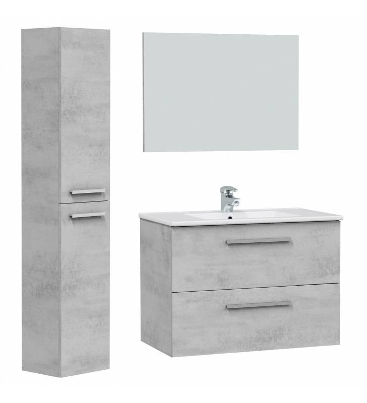 Pack Mueble de Baño Alena 2c color cemento Topmueble 1