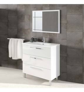 Pack Mueble de Baño Andie 3c blanco con lavabo y columna Topmueble