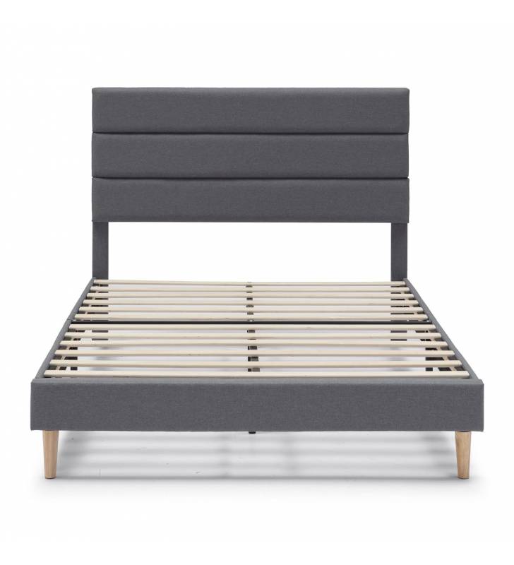 Cama tapizada Adriana gris oscuro 2