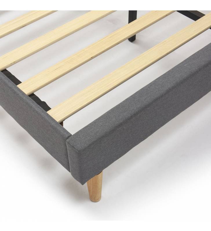Cama tapizada Adriana gris oscuro 4