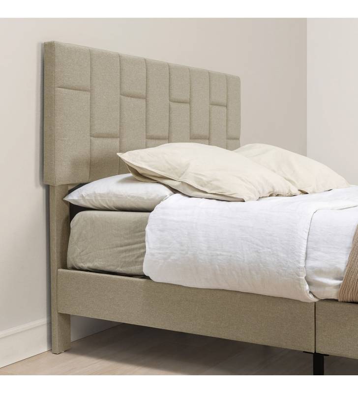 Cama Tapizada Sherezade color beige Topmueble