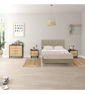 Cama Tapizada Sherezade color gris Topmueble 1