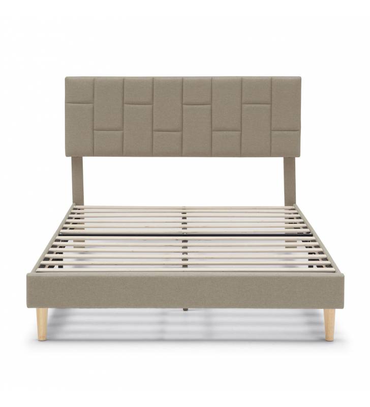 Cama Tapizada Sherezade color gris Topmueble 3