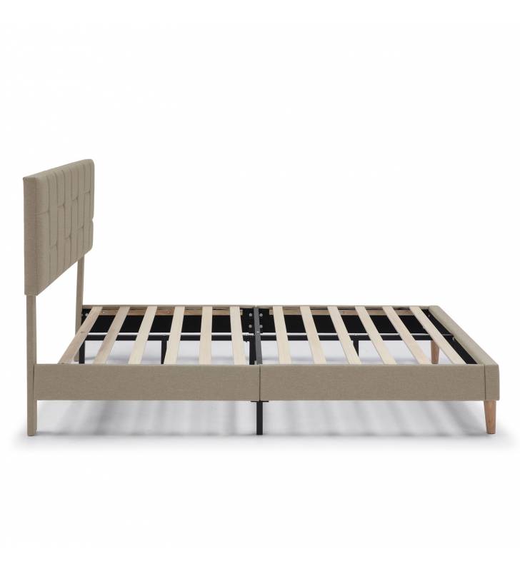 Cama Tapizada Sherezade color gris Topmueble 4