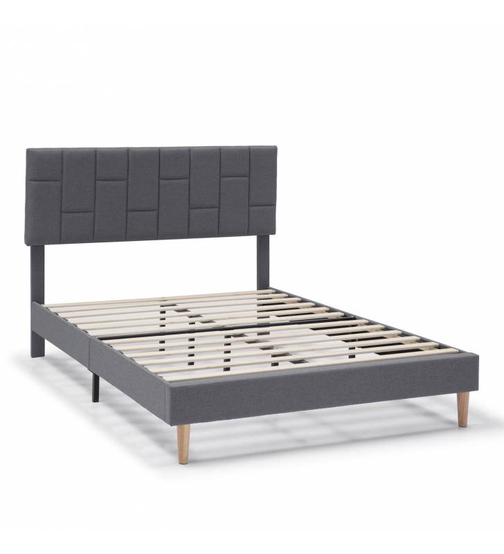 Cama Tapizada Sherezade color gris oscuro Topmueble 3