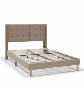 Cama Tapizada Eloise Beige Topmueble 1