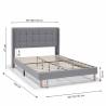 Cama Tapizada Eloise gris claro Topmueble 2