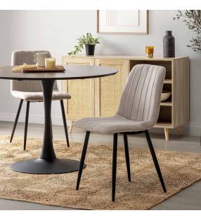 Silla de comedor Seren pack 4 uds. Color beige Topmueble 3