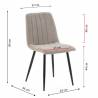 Silla de comedor Seren pack 4 uds. Color beige Topmueble 4