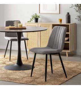 Silla de comedor Seren pack 4 uds. Color gris claro Topmueble 3