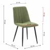 Silla de comedor Seren pack 4 uds. Color verde Topmueble 4